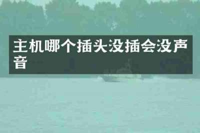 主机哪个插头没插会没声音