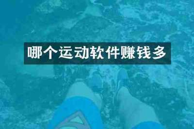 哪个运动软件赚钱多
