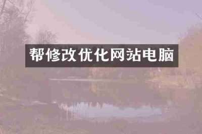 帮修改优化网站电脑