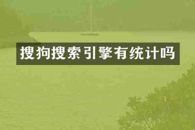 搜狗搜索引擎有统计吗
