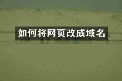 如何将网页改成域名