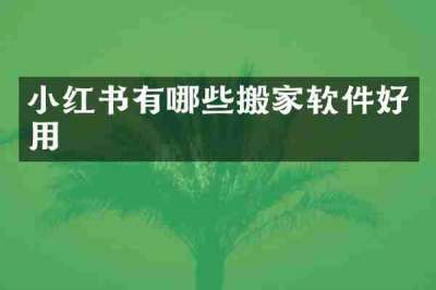 小红书有哪些搬家软件好用