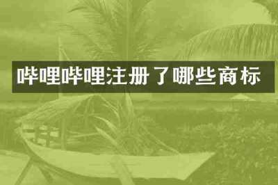 哔哩哔哩注册了哪些商标