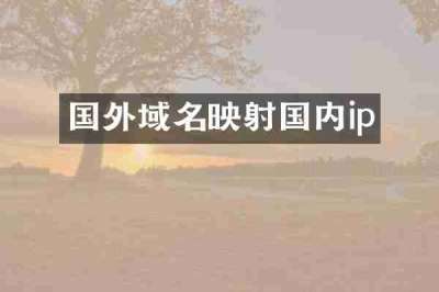 国外域名映射国内ip
