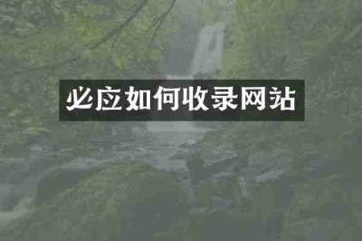 必应如何收录网站