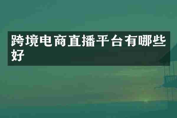 跨境电商直播平台有哪些好
