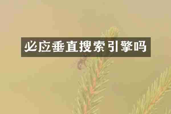 必应垂直搜索引擎吗