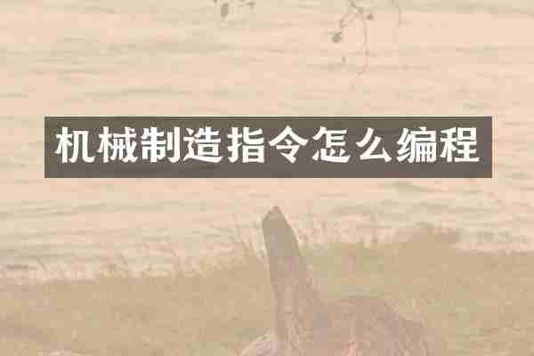 机械制造指令怎么编程