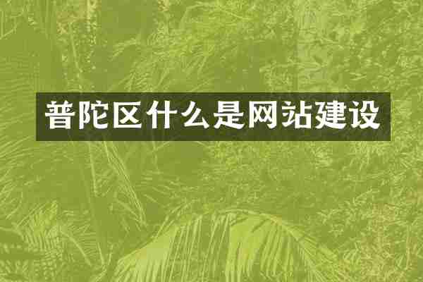 普陀区什么是网站建设
