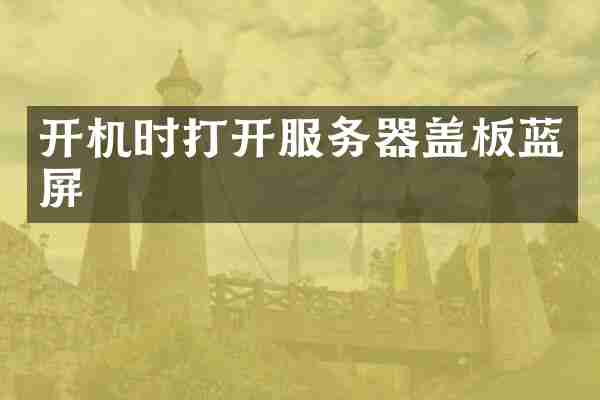 开机时打开服务器盖板蓝屏