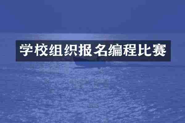 学校组织报名编程比赛