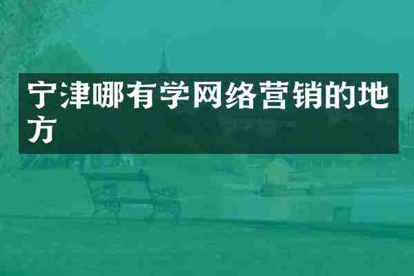 宁津哪有学网络营销的地方