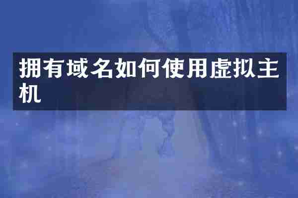 拥有域名如何使用虚拟主机