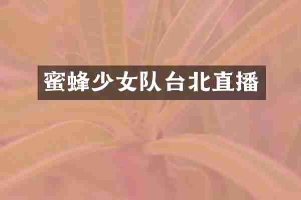 蜜蜂少女队台北直播