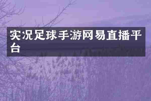 实况足球手游网易直播平台