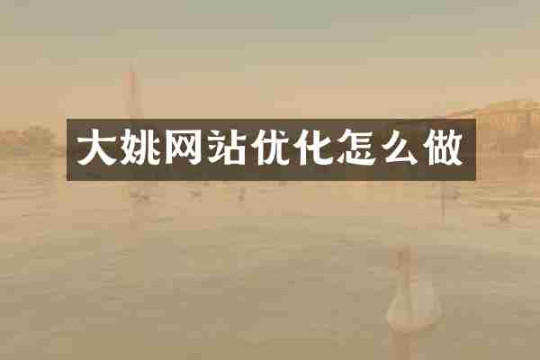 大姚网站优化怎么做