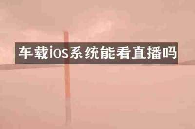 车载ios系统能看直播吗