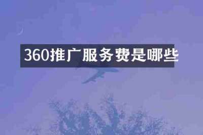 360推广服务费是哪些