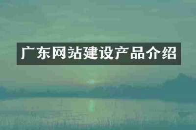 广东网站建设产品介绍
