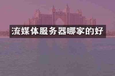 流媒体服务器哪家的好