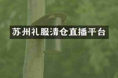 苏州礼服清仓直播平台
