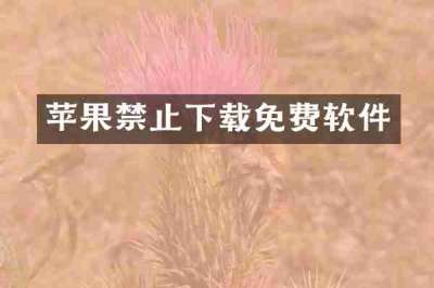 苹果禁止下载免费软件