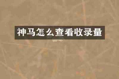 神马怎么查看收录量