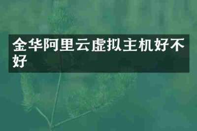 金华阿里云虚拟主机好不好