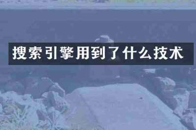搜索引擎用到了什么技术