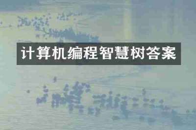 计算机编程智慧树答案