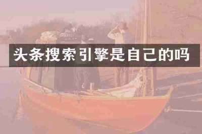 头条搜索引擎是自己的吗