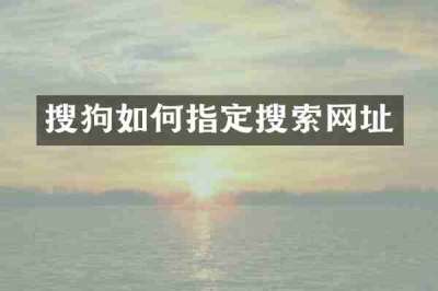 搜狗如何指定搜索网址