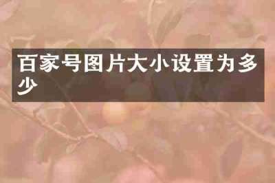 百家号图片大小设置为多少