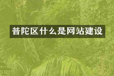 普陀区什么是网站建设