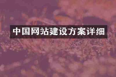 中国网站建设方案详细