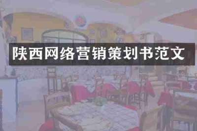 陕西网络营销策划书范文