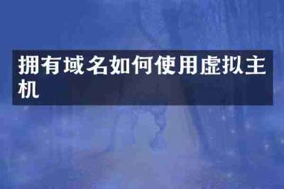 拥有域名如何使用虚拟主机