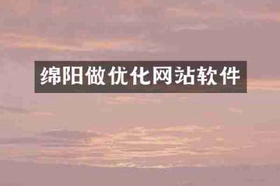 绵阳做优化网站软件