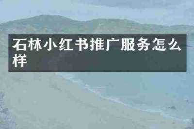 石林小红书推广服务怎么样