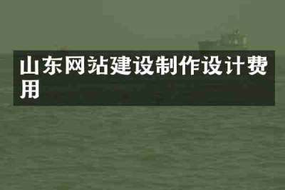 山东网站建设制作设计费用