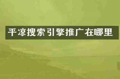 平凉搜索引擎推广在哪里