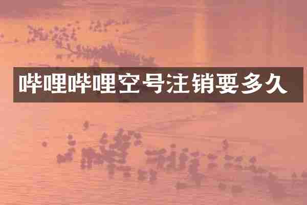 哔哩哔哩空号注销要多久
