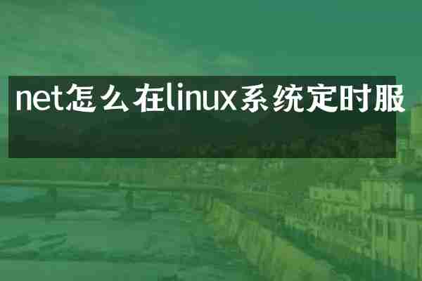 net怎么在linux系统定时服务