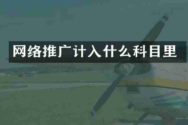 网络推广计入什么科目里