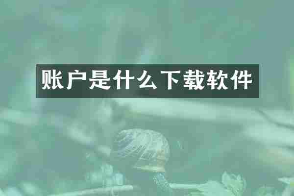 账户是什么下载软件