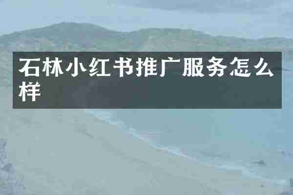 石林小红书推广服务怎么样