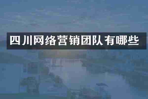 四川网络营销团队有哪些
