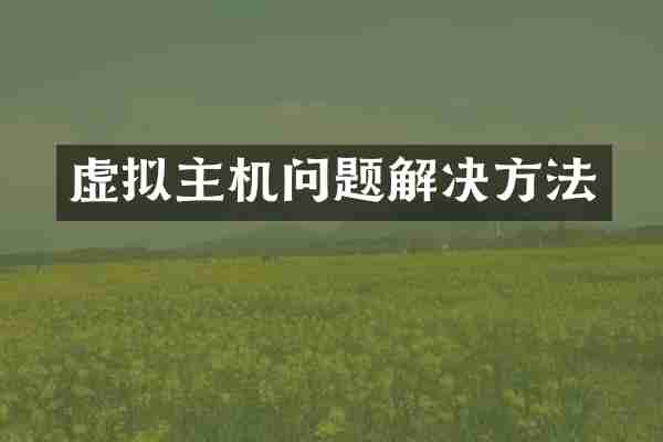 虚拟主机问题解决方法