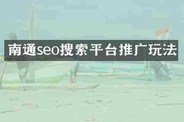 南通seo搜索平台推广玩法
