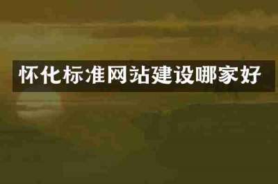 怀化标准网站建设哪家好